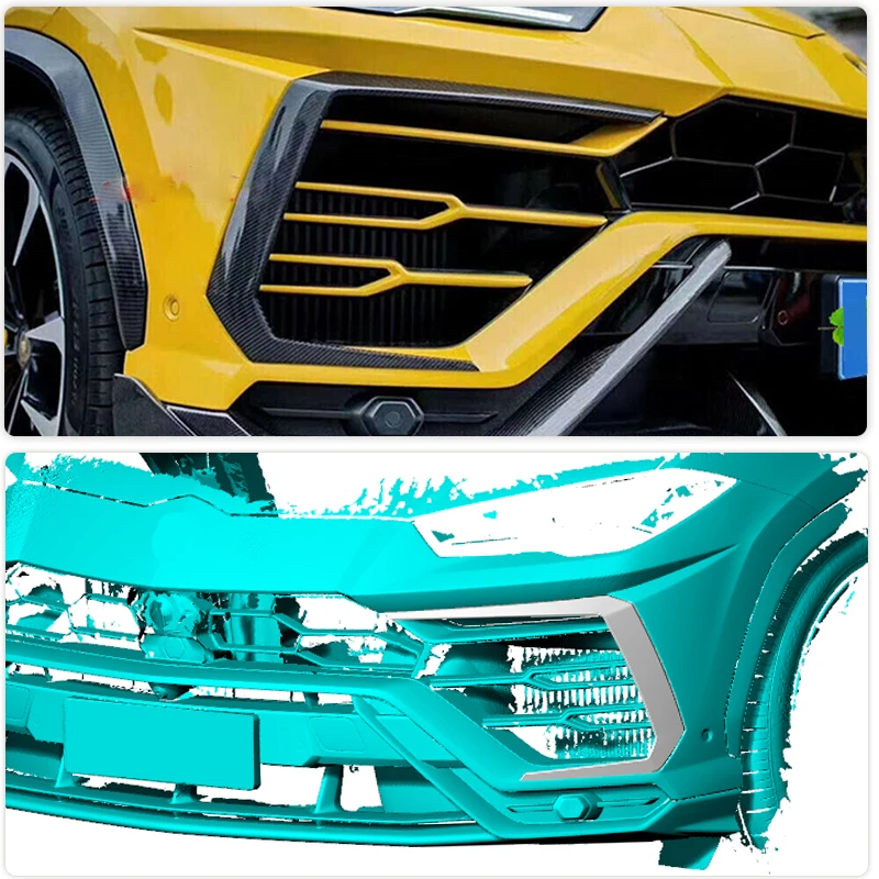 Prepreg Dry Carbon Front Bumper Air Vent Cover for Lamborghini Urus Sport Utility 4-Door 2018-2021 Car Front Canards Body Kits