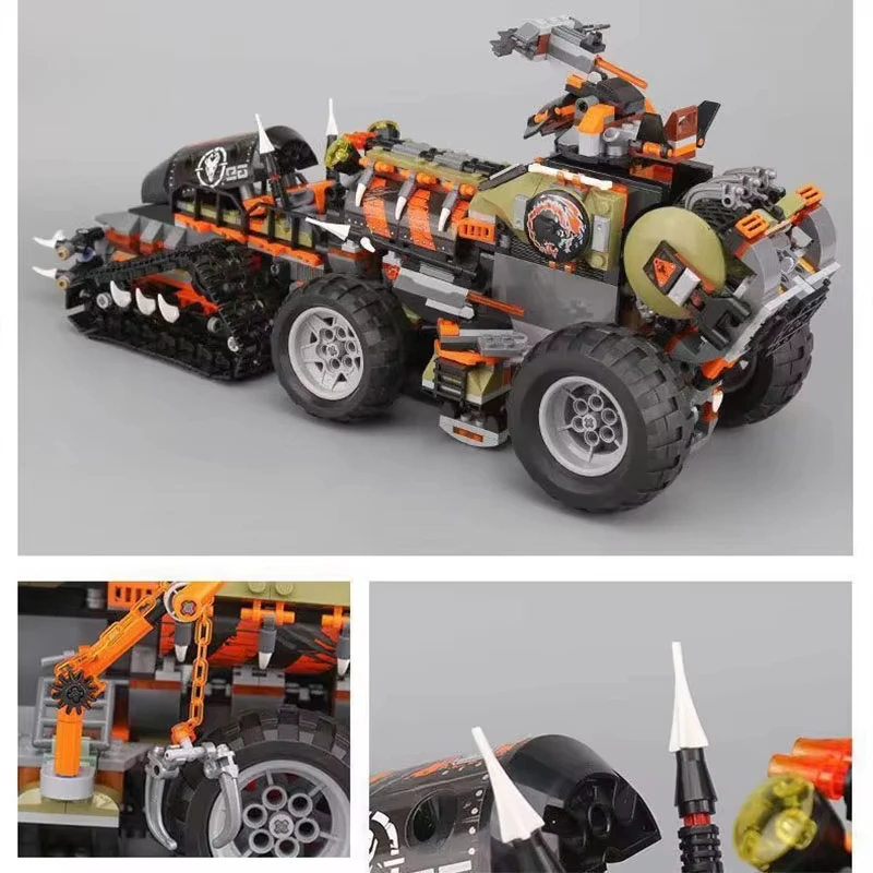 لتقوم بها بنفسك مكعبات بناء الديزل التقنية شاحنة التنين تناسب الطوب الأطفال هدية عيد ميلاد أطفال بنين لعب لنموذج 70654