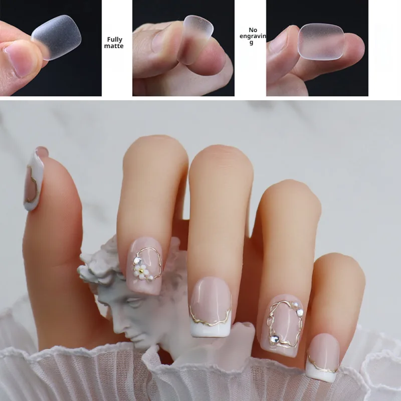 Wear Nail Frosted Full Stick Oval Nail Pads Nail Pads No Scratch Full Stick Oval Wear Nails