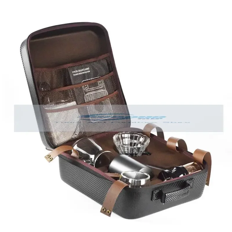 

Storage Travel Hand Brewing Coffee Pot Set Hand Grinding Coffee Pot Full Set of Utensils Filter Cup Hand Brewing Pot Combination