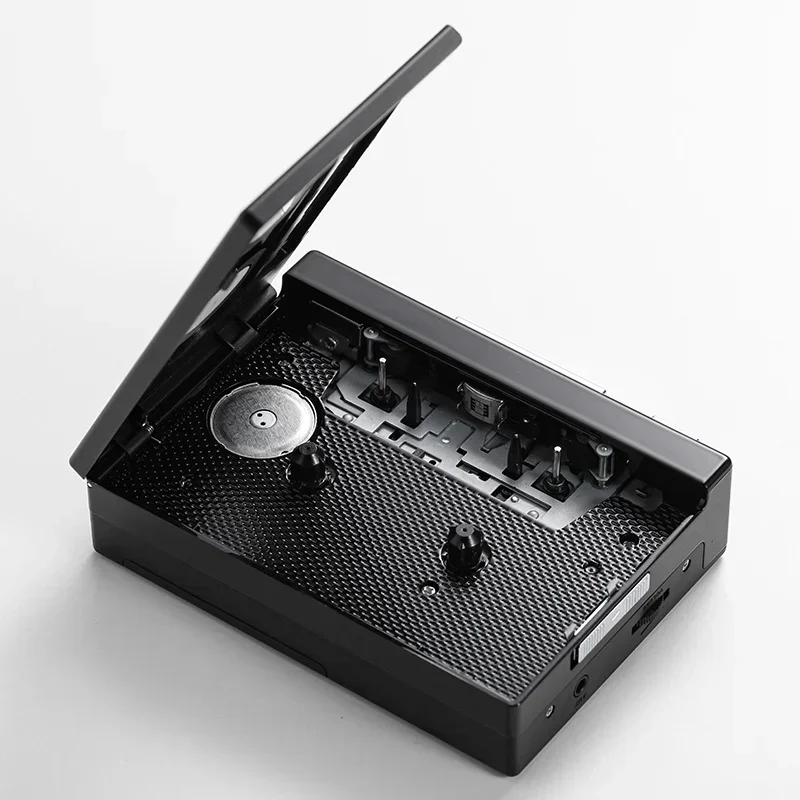 Schwarzer Retro Stereo Kassetten rekorder Walkman Kassette Musik Audio Auto Reverse mit Bluetooth