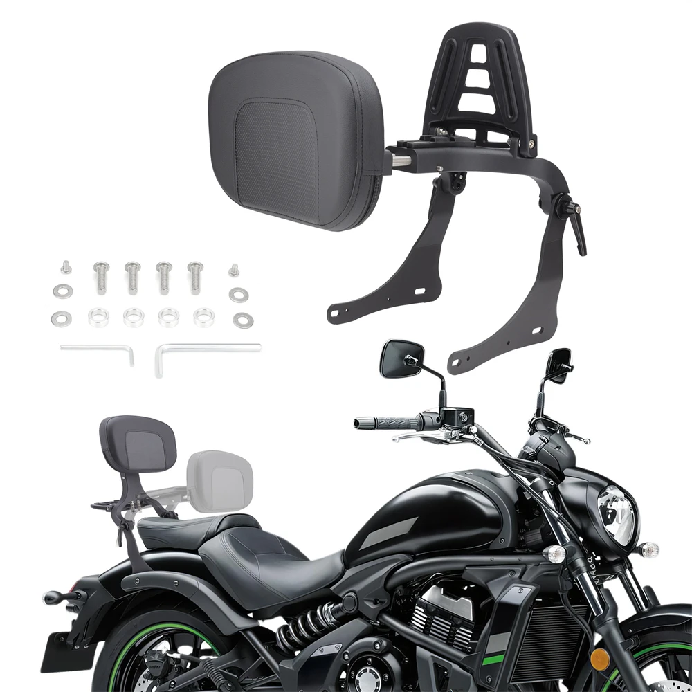 

Multi-Purpose Adjustable Driver Rider Passenger Backrest for Kawasaki Vulcan S 650 2015-2016 Vulcan S EN650 2017-up