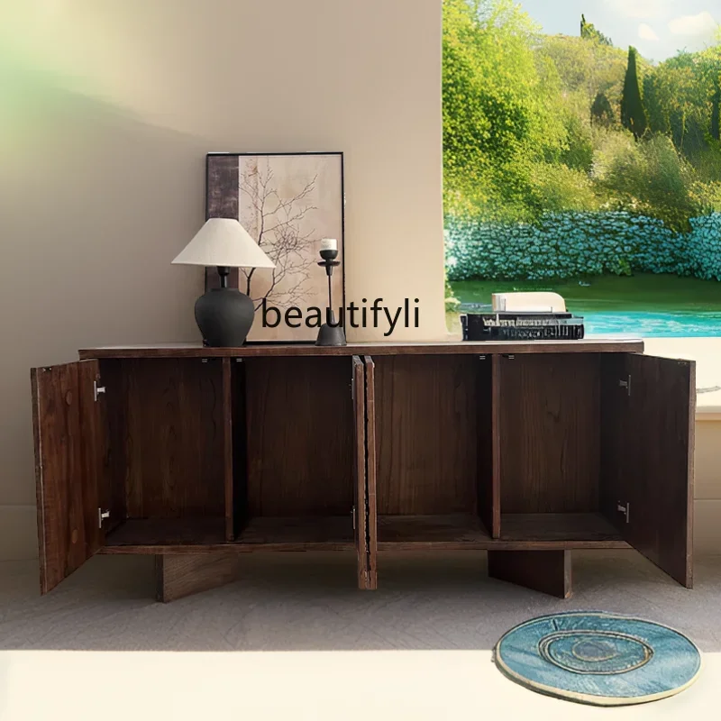 

Vintage Style Entryway Cabinet Designer Entryway Retro Italian Minimalist Creative Sideboard Cabinet Solid