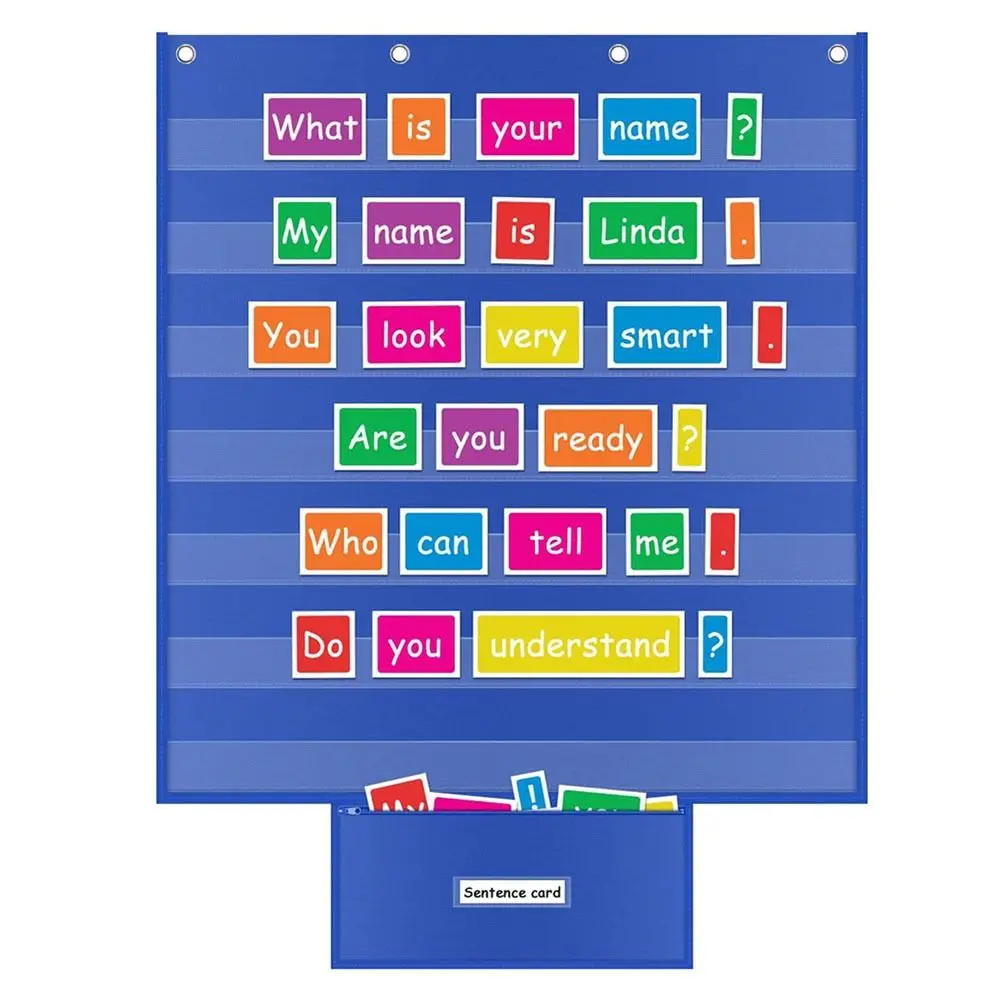 Durable Standards Pocket Chart Accessories Educational Large Teaching Card Pocket Daily Schedule Pocket