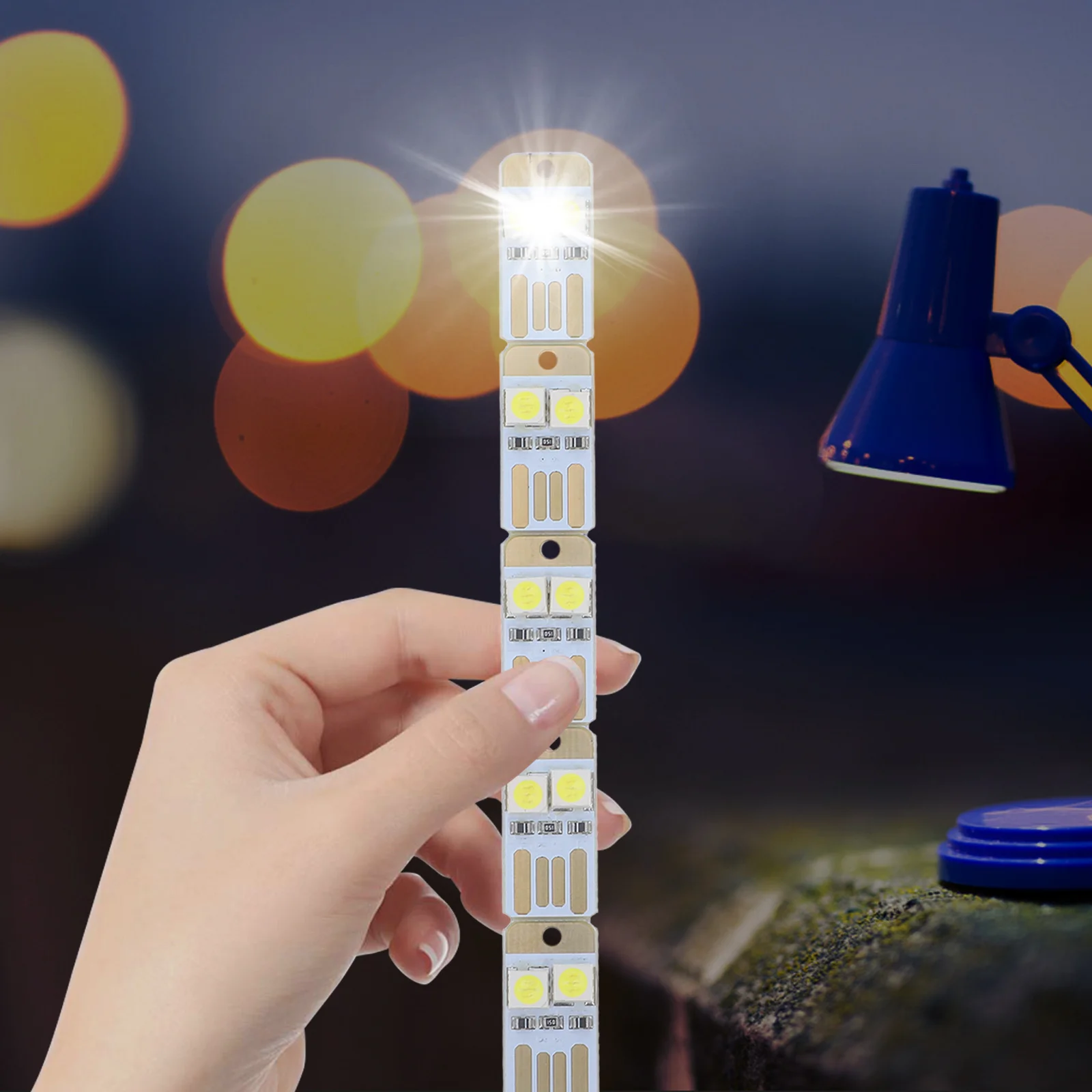 10 قطعة USB صغير على الوجهين للتوصيل LED ضوء الليل مصباح إمداد الطاقة المحمول للتخييم سطح المكتب الكمبيوتر مصباح إمداد الطاقة