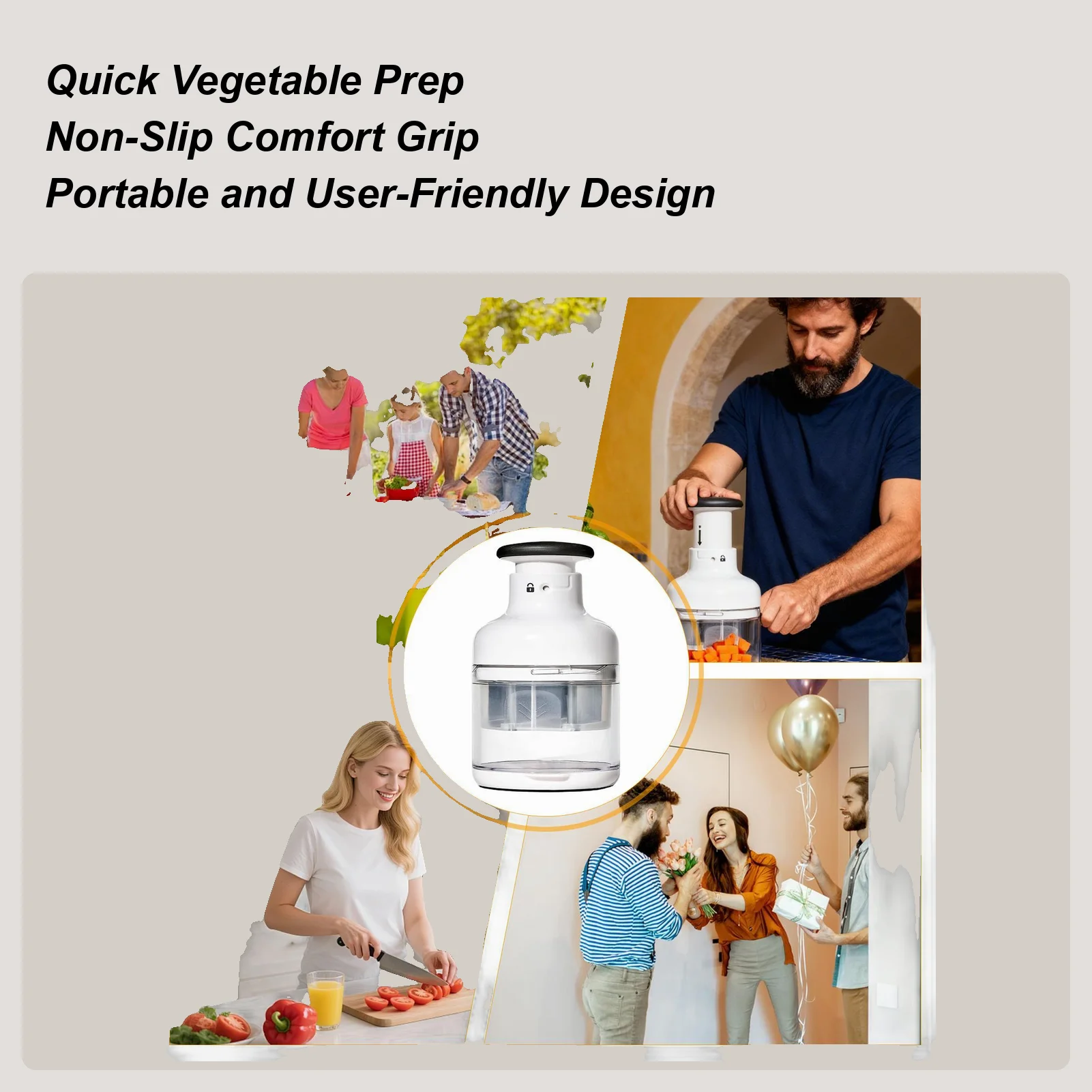 

Измельчитель лука, ручной пресс, нескользящая ручка, измельчитель еды, овощерезка, нарезка для капусты, моркови, огурца, апельсина, пикника, семьи