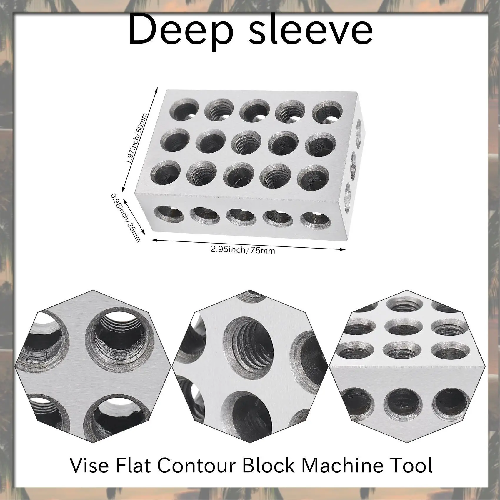 

A70U New 2Pcs 25X50x75mm Hardened Steel Blocks 23 Holes Parallel Clamping Block Lathe Tools Precision 0.005Mm For Machine Tool