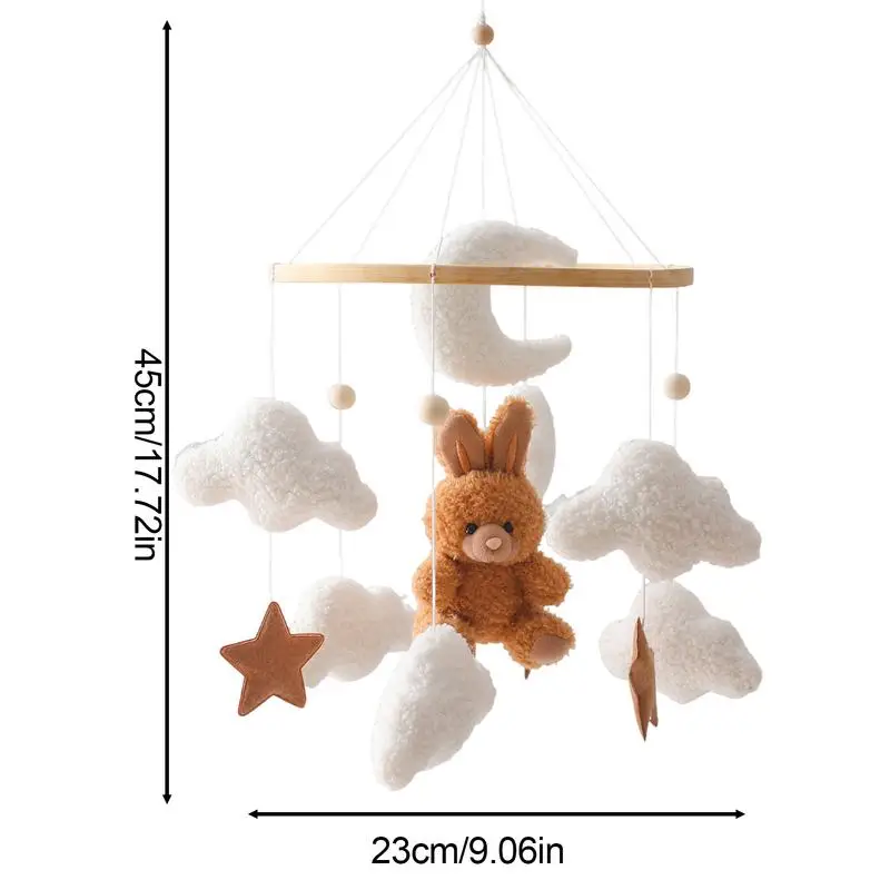 Łóżeczko dziecięce Mobile Bunny Nursery Mobile Baby Crib Decor Cartoon Toddler Bassinet Bunny Pendant Toys For Home Kids Room Bedroom