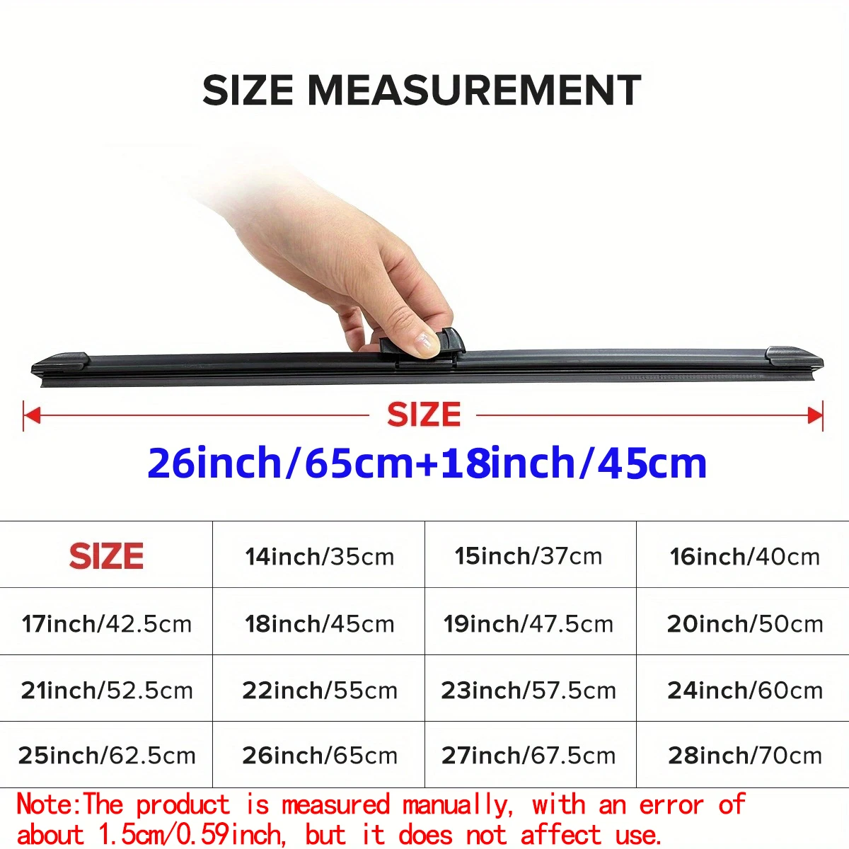 For BMW 5 Series F07 F10 F11 2011-2016 2012 2013 2014 2015 Wiper Front Wiper Blades Windshield Windscreen Window Brush 26