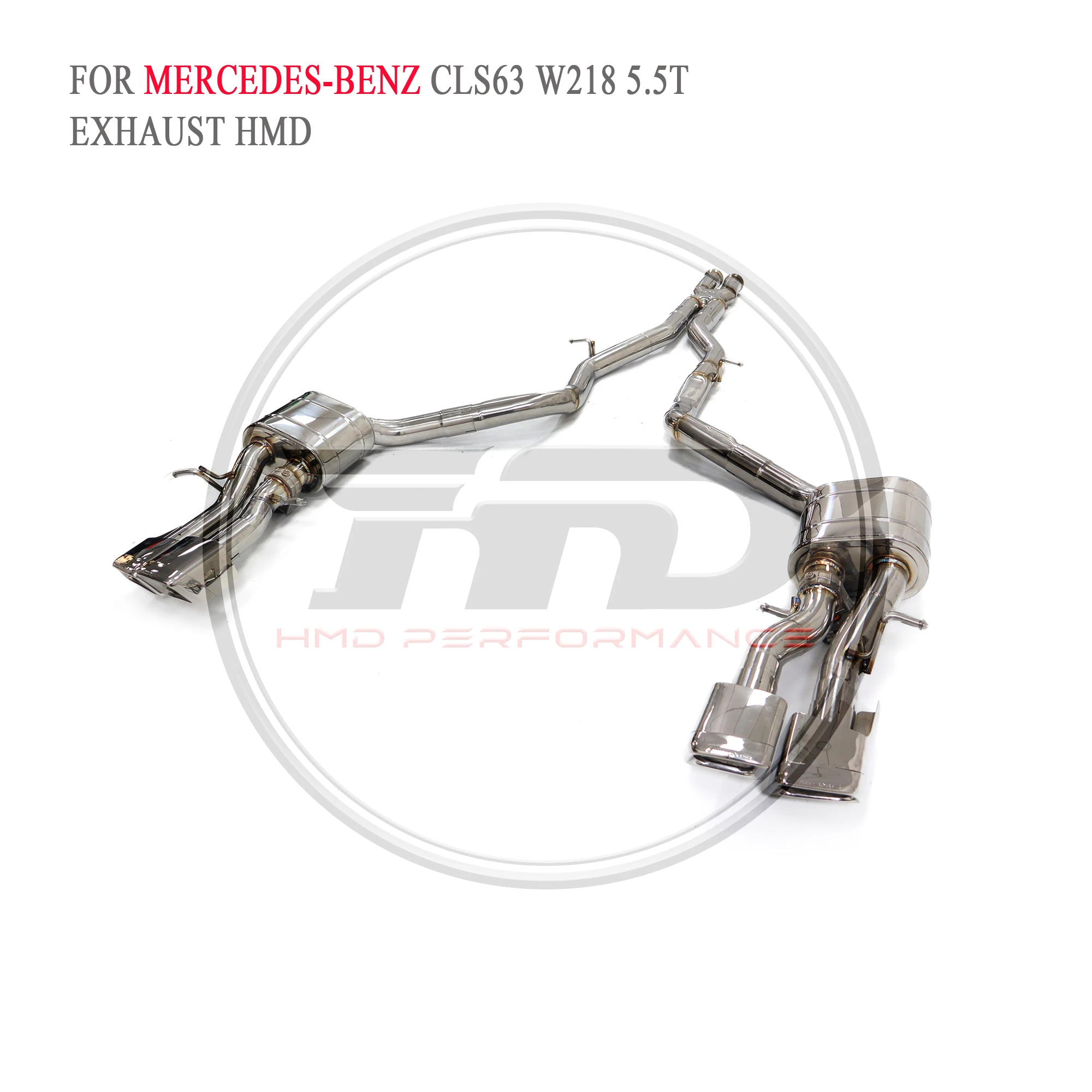 HMD Exhaust System Stainless Steel Performance Catback for Mercedes benz CLS63 W218 5.5T Muffler Delete Valve