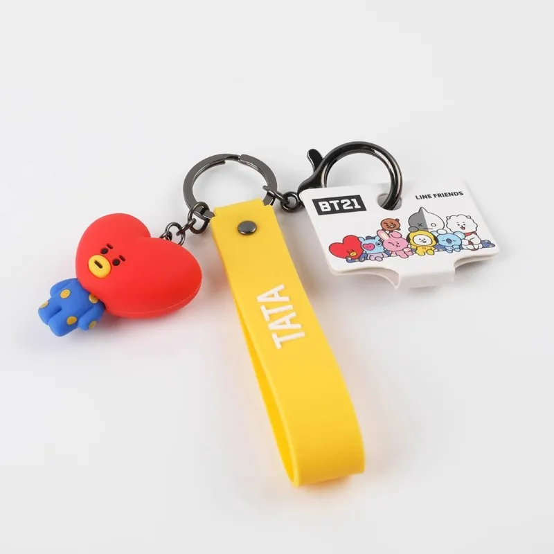 BTS Trend Boy Band Cartoon Image Keychain Doll Keychain, Handbag Pendant, Mobile Phone Lanyard Star Periphery view 3
