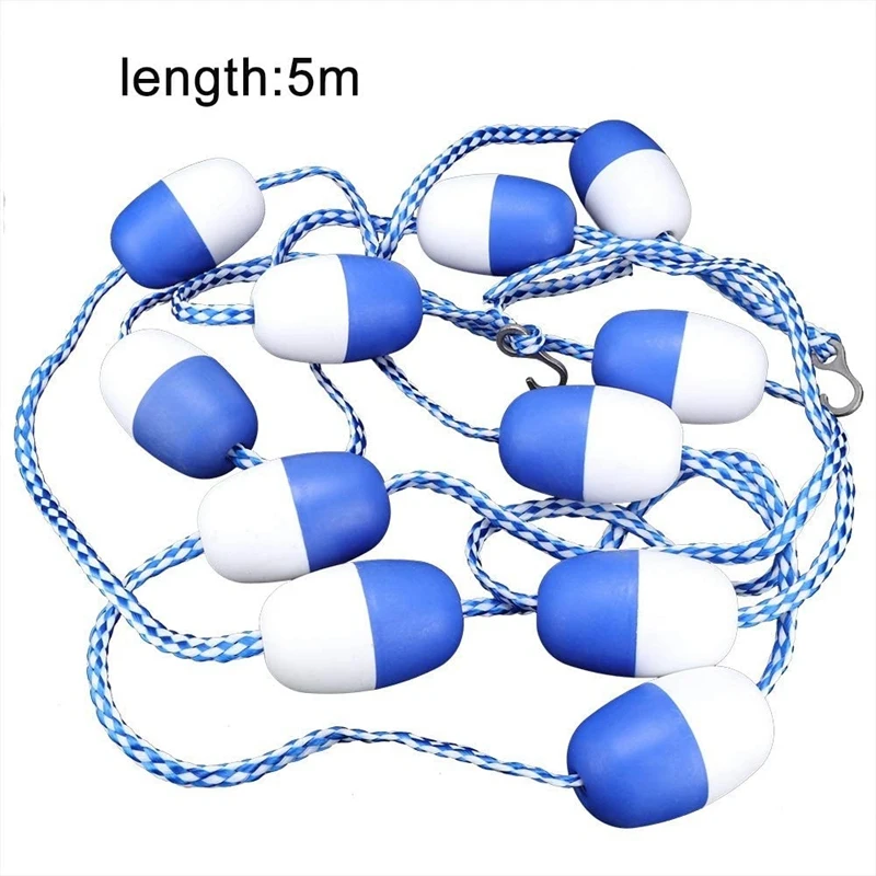 11 Balls Safety Float Line-5M Swimming Pool Safety Separation Rope Float Rope Lane Line Swimming Pool Equipment