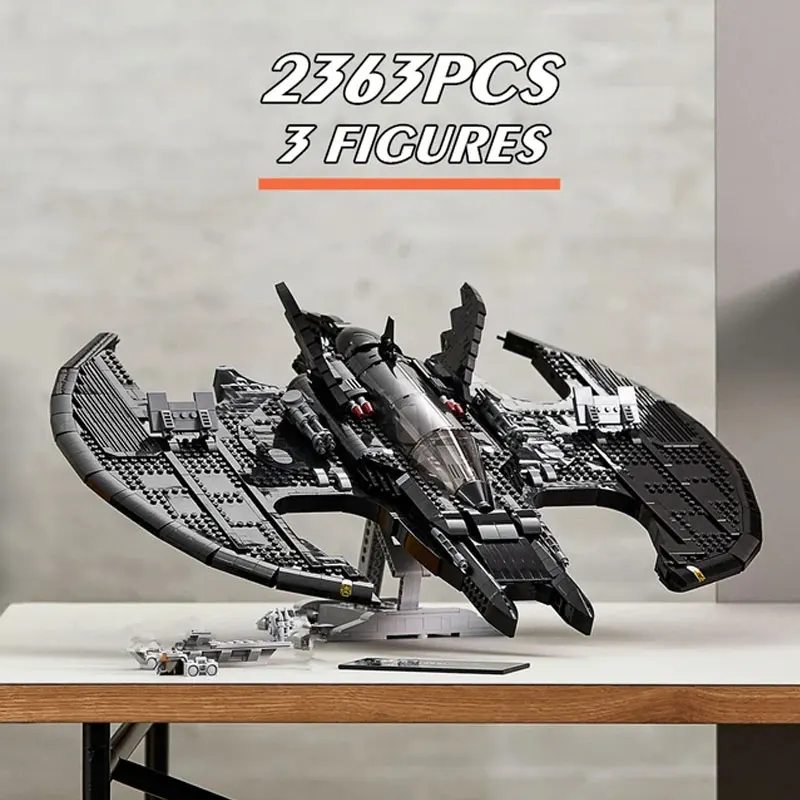 

2363 шт., истребитель Batwing DC1989Batwing, серия строительных блоков 76161, детские игрушки для сборки кирпичей для мальчиков