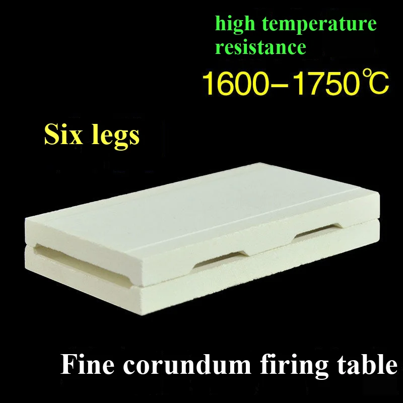 Fine corundum firing table with six foot plates that can be stacked - high temperature resistant - alumina - research specific