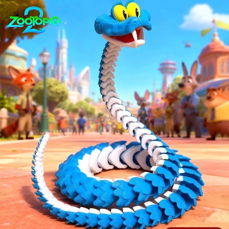 In Magazzino Nuovo Zootopia 2 Merce 3d Stampato Serpente Gary Completamente Articolato Figura Collezione Decorazione Ornamenti Modello Regali