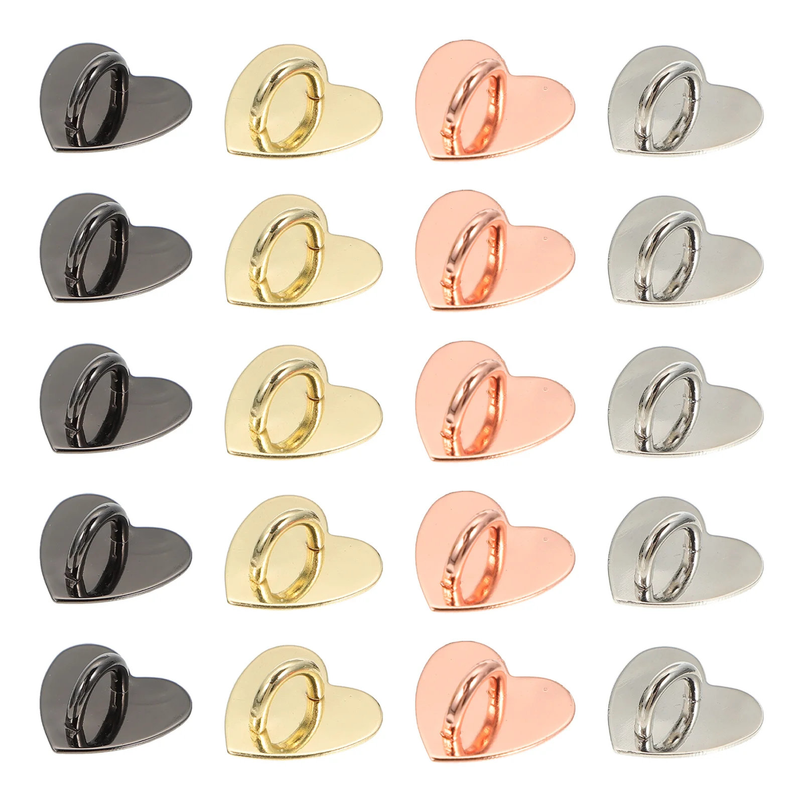 20 قطعة حبل الهاتف السنانير على شكل قلب سبيكة أبازيم قضية الهاتف المحمول زينة الأمن الأشرطة السيطرة بين قوسين الحبل علامات التبويب الهاتف #5