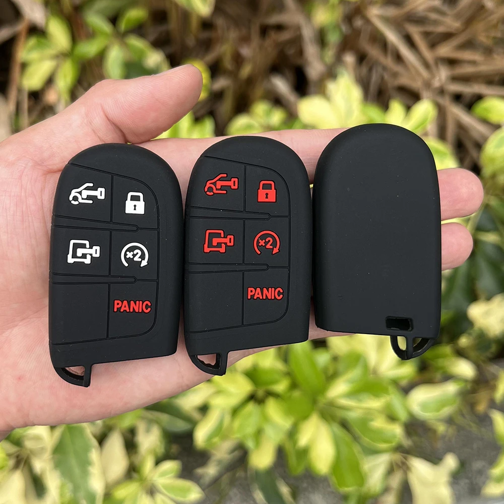 Silicone Car Fob Key Case Protector Cover Shell Holder for Dodge RAM 2500 3000 Journey JCUV Chrysler Remote Keychain Accessories