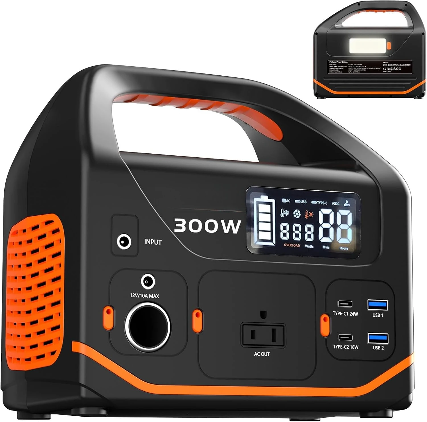 

266wh Power Station for Camping 300W Lithium Battery, Power Generator for Home Use, Outdoor, Emergency Backup