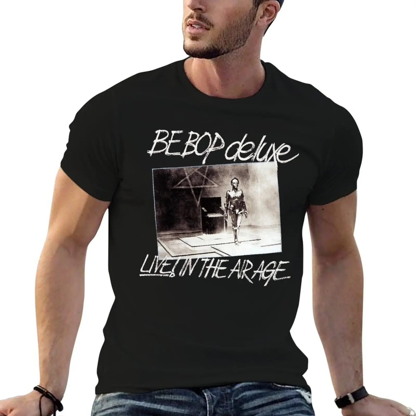 

Футболка Be-Bop Deluxe, мужские футболки, белые футболки, футболка из 100% хлопка