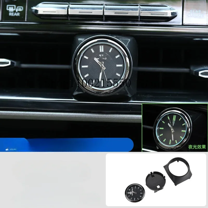 Car Clock Luminous Starry Mini Digital Watch Quartz Air Vents Outlet Clip Watch Ornament Accessories For Toyota Highlander 23-24