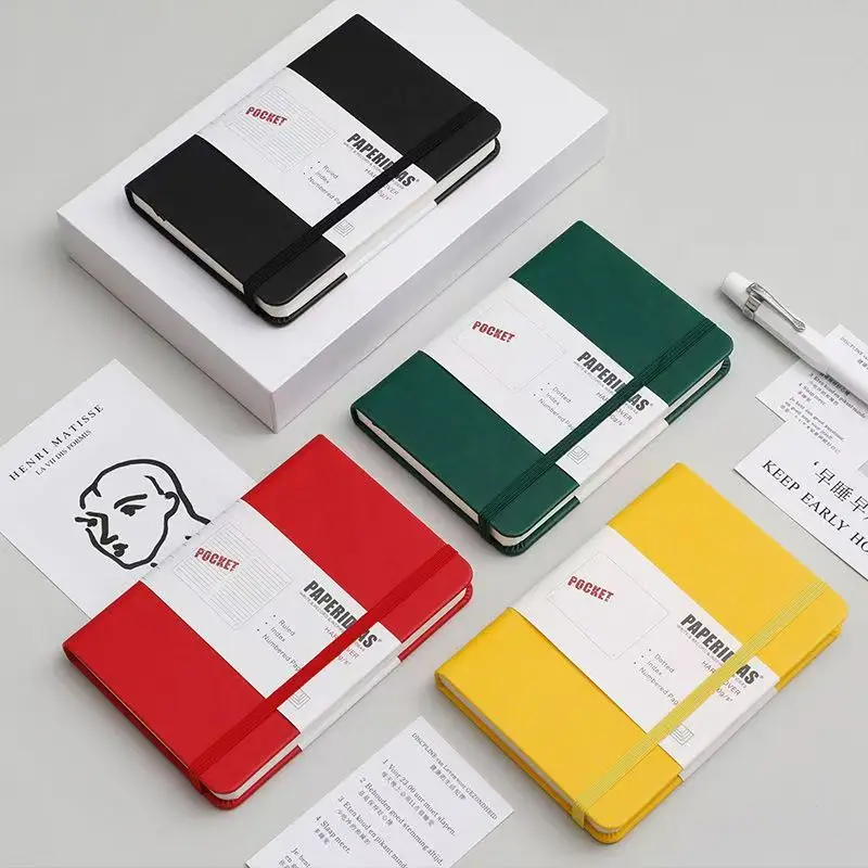 A6 Dots Pocket Notebook with Number Pages Compact Portable Mini Journals for Note Taking Planning Organizer