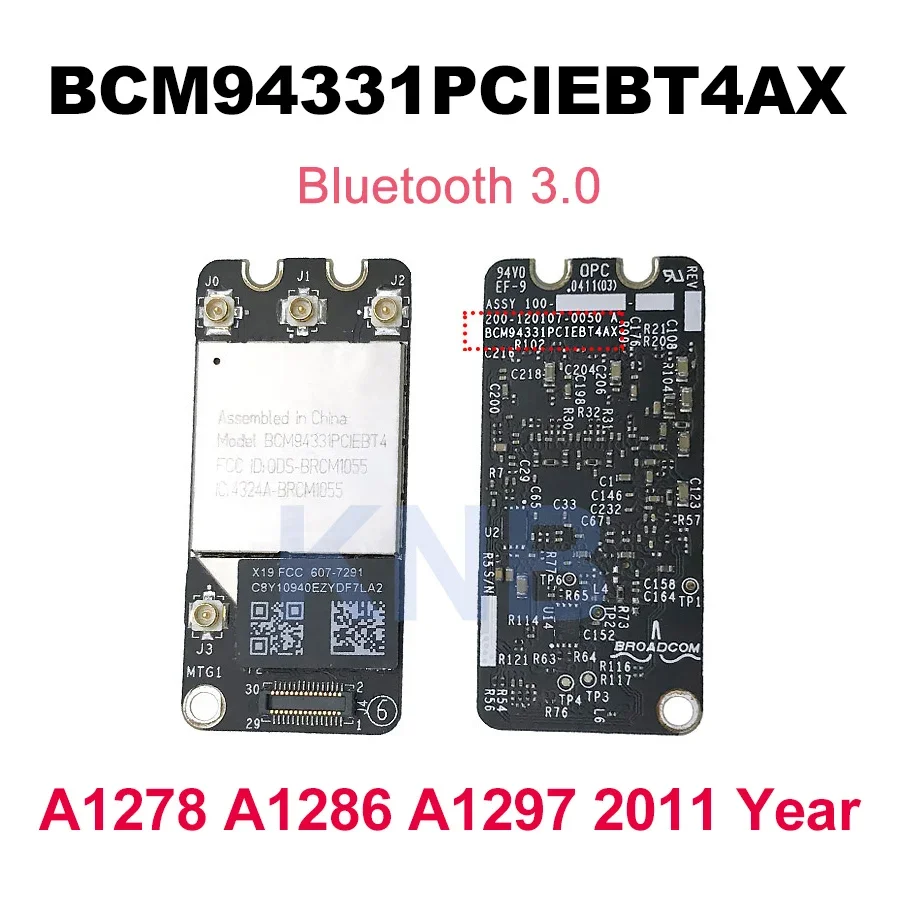 WiFi Airport Card BCM94331PCIEBT4CAX Bluetooth 4.0 BCM94331PCIEBT4AX Bluetooth 3.0 For Macbook Pro A1278 A1286 2011 2012 years