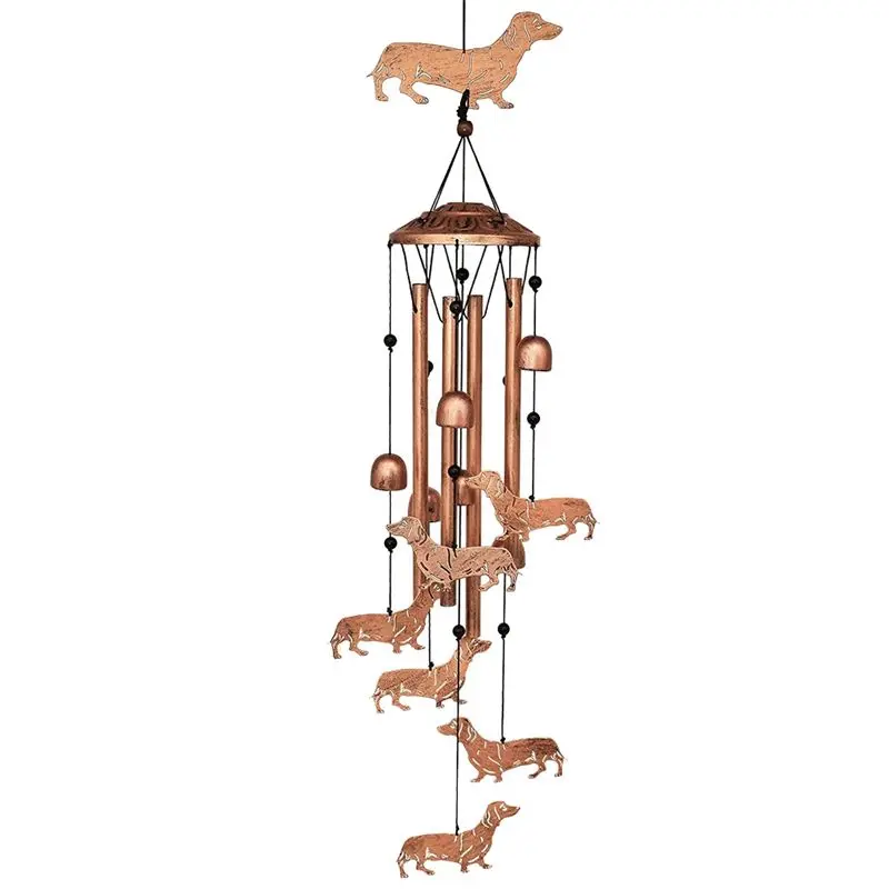Outdoor Wind Chimes Dachshund Wind Chimes Outdoor Decoration Iron Art Dachshund Dog Wind Chimes Front Yard Decoration Highly Rec