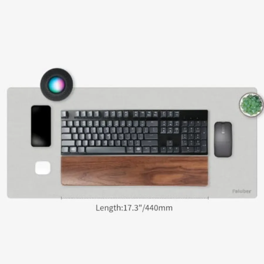 Wooden Wrist Rest, 17.3-inch Length and 20mm Thickness for Full-Sized Keyboard, Palm Rest, Ergonomic Design for Mechanical Gami view 2