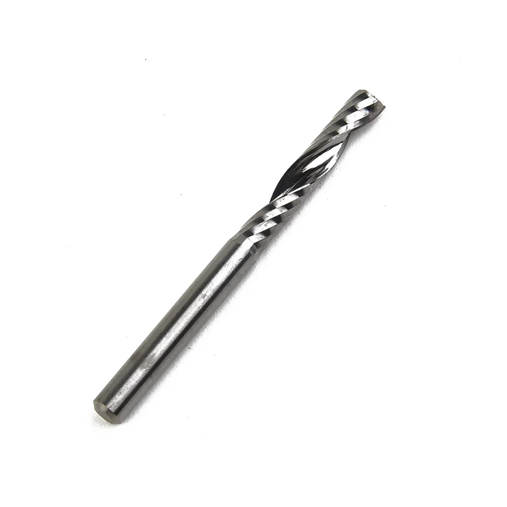 Engraving Router Bit Flat Nose Milling Shanks Spiral 17mm 5pcs CNC End Mill Single Flute Carbide Cutter Useful