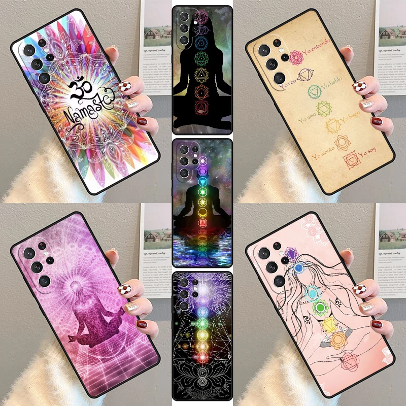 

Mandala Chakra Insist Yoga Phone Case For Samsung Galaxy S25 S23 S30 S21 S20 FE S24 S22 Ultra Note 10 20 Plus Cover lite