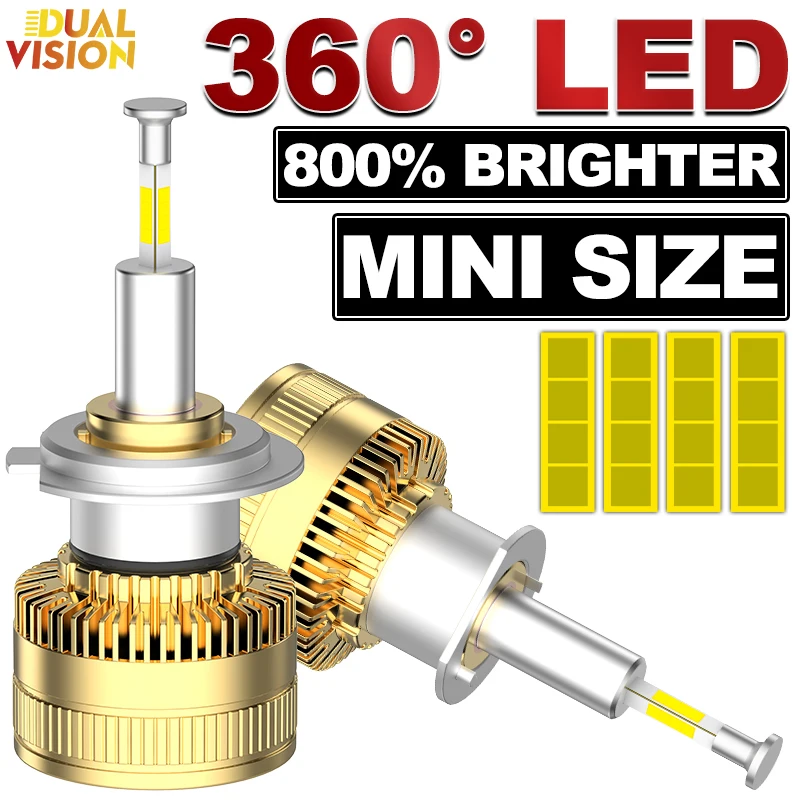 

H7 H11 Светодиодная фара CANBUS H1 H8 9005 HB3 9006 HB4 9012 HIR2 Светодиодные противотуманные фары 360 линз проектора Автомобильные лампы Лампы 12 В 6000 К