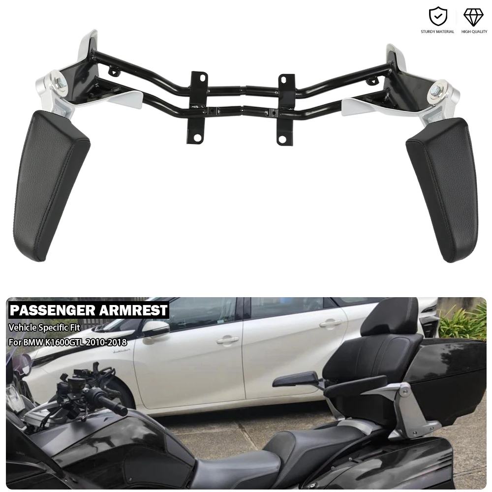 

Регулируемые подлокотники для пассажира мотоцикла JC с комфортной мягкой обивкой - черные, подходят для BMW K1600GTL K 1600 GTL K1600 2010-2018