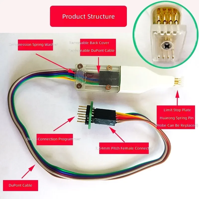 for SOP8 Chip Probe Test Clip IC Socket Adapter for Patch Burning Writing Reading Downloading Thimble Online Test Spacing