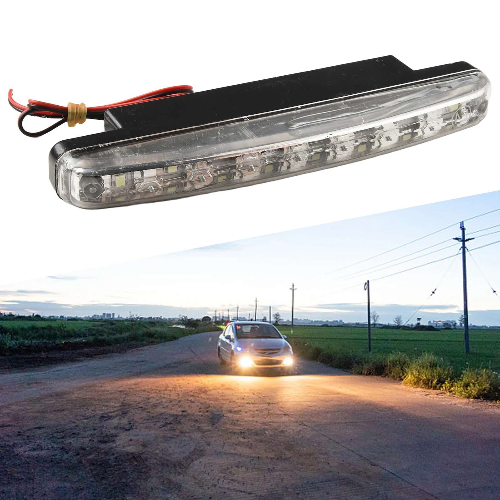 

Аксессуары Запчасти Практичный светодиодный светильник Пылезащитный сменный беговой 1 шт. 6000 К 8 Вт Дневная противотуманная фара для предотвращения столкновений