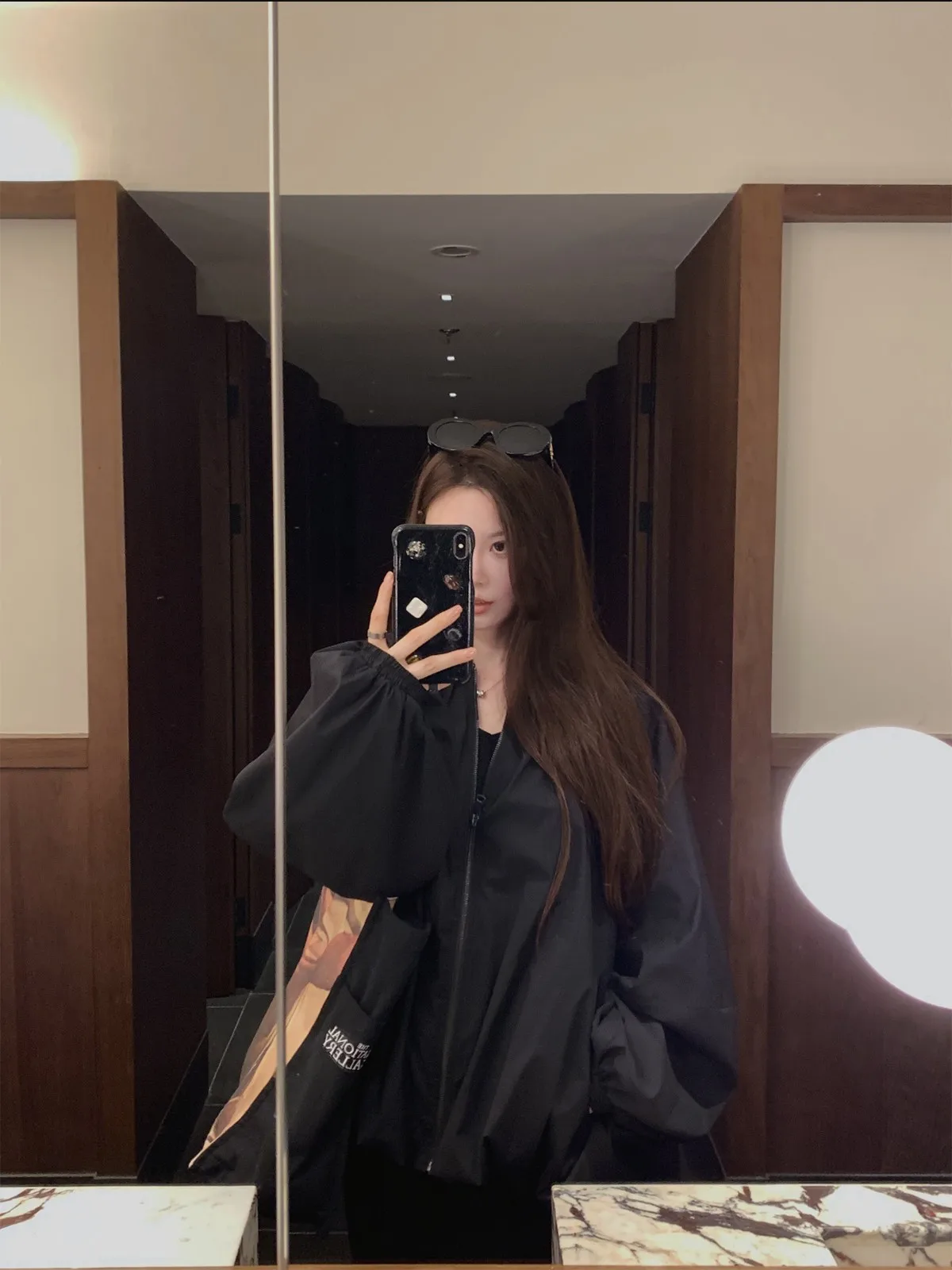 

Женская повседневная плиссированная куртка-баллон Seeyouiceland из смесового хлопка для женщин среднего возраста