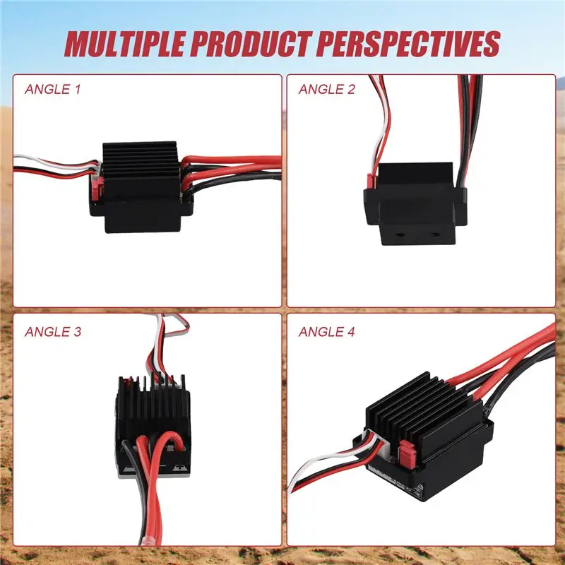 320A ESC Brushed Forward Reverse Electric Speed Controller With Brake Waterproof Support 2-3S Battery For RC Car Boat