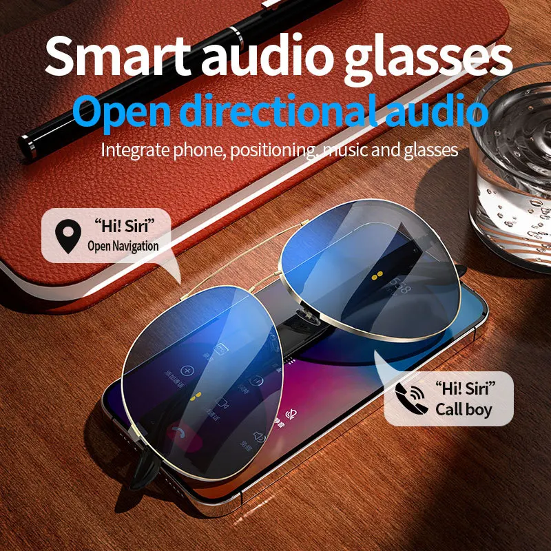 

2025 Новые интеллектуальные Bluetooth-очки с искусственным интеллектом, деловые Bluetooth-наушники TWS, многоцветные, опционально, популярные товары