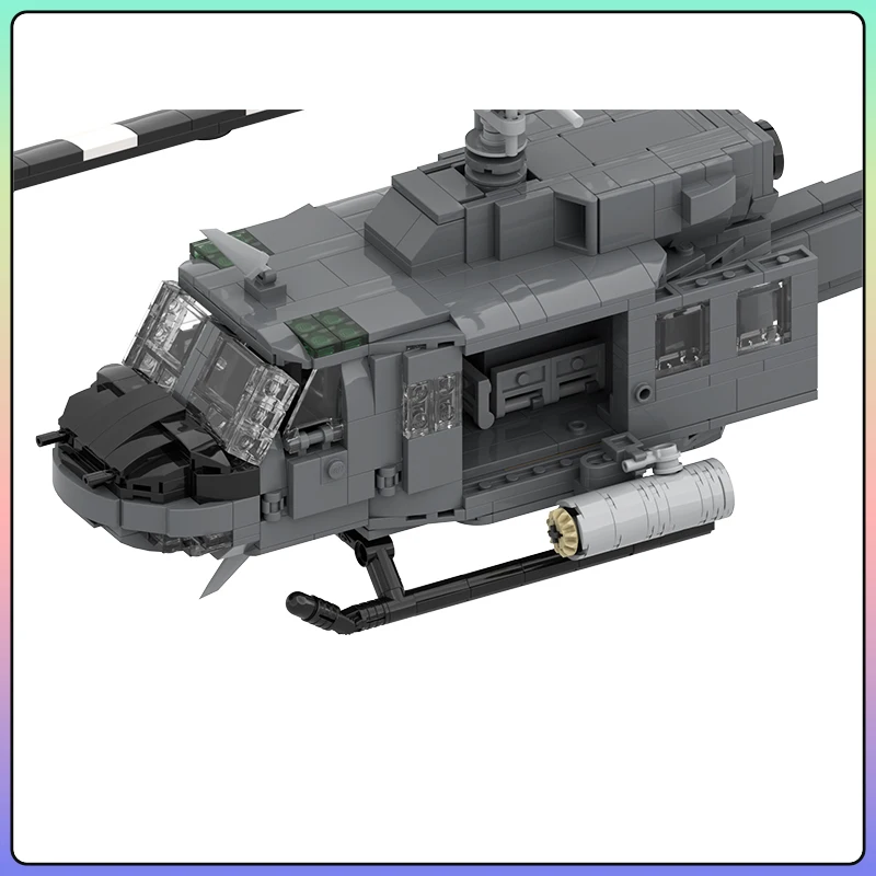 Military MOC Bricks US Bell 212 Twinhuey General Purpose Helicopters Building Block Model DIY Set Toys to Boys Christmas Gifts