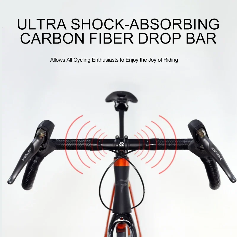 

New Carbon Gravel Handlebar, Ultralight 30-Degree Flare Drop Bar for Cyclocross and Road Bikes, Carbon Fiber Bicycle Handlebar