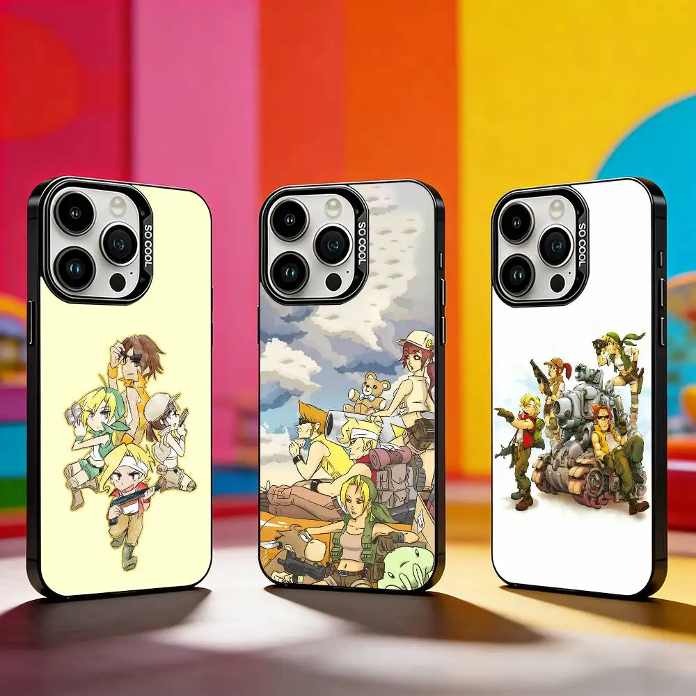 M-Metal-I S-Slug Game Phone Case For iPhone 17,16,15,14,13,12,11 Plus,Pro Max,XS,Colored silver phone case
