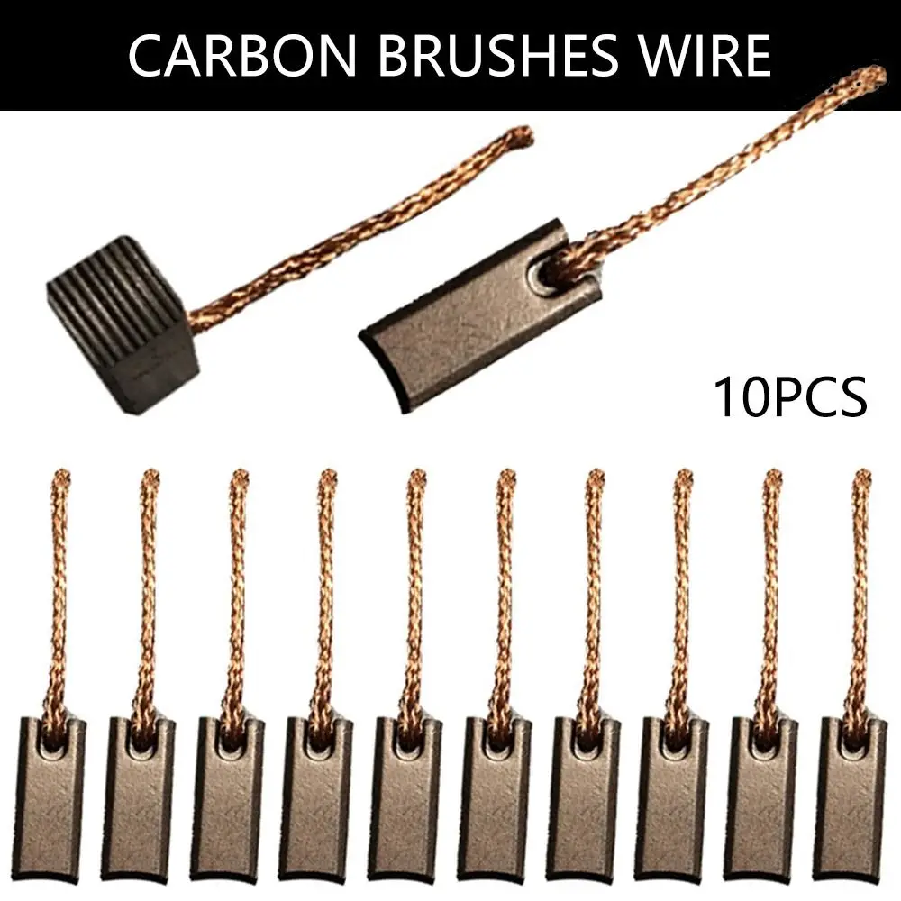 10pcs High quality J432A 8×8×19mm Electric Motor Carbon Brushes Wire Leads Generator Brush Replacement