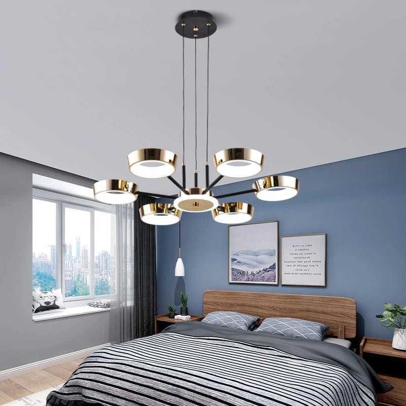 Diamond Ring Bedroom LED Ceiling Pendant Lamp Indoor Living Room Pendant Lamp Modern Hotel Decoration Home Lighting Pendant Lamp