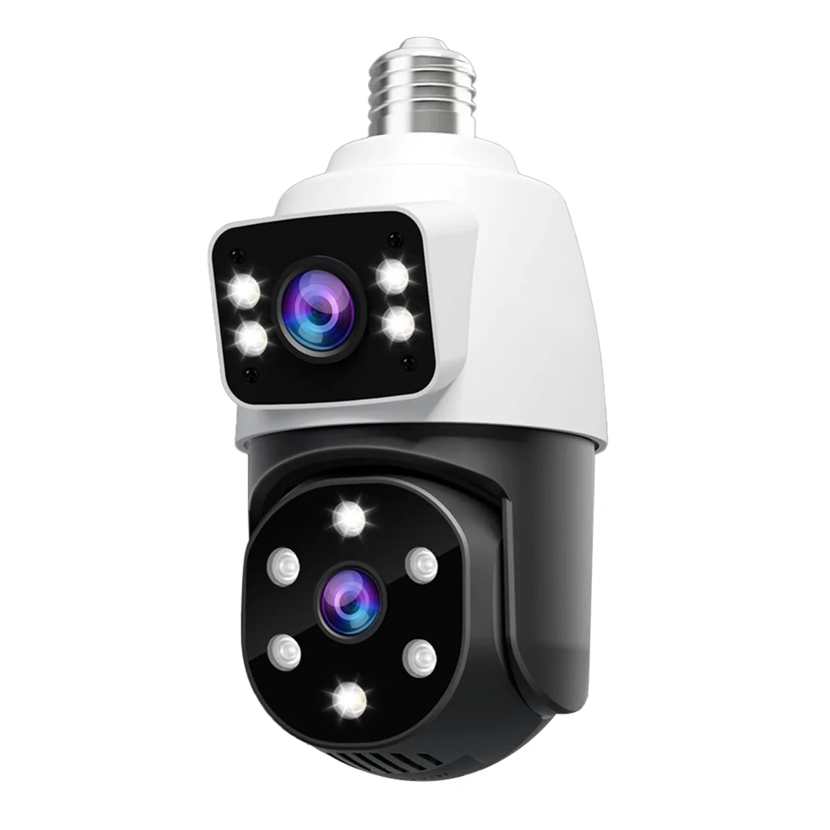 Retail! 4MP Bulb Wifi PTZ Surveillance Camera Wireless 2MP Dual Lens, Night Vision, Human Tracking, Security Baby Monitor