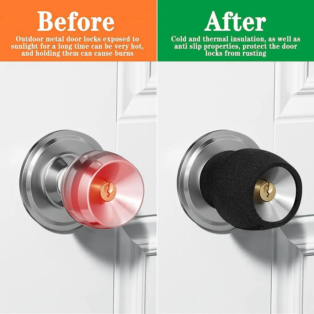 Reusable Door Knob Cover Door Knob Protective Cover Sleeve Non-slip Anti-static Door Handle Protector Summer Winter Home Office