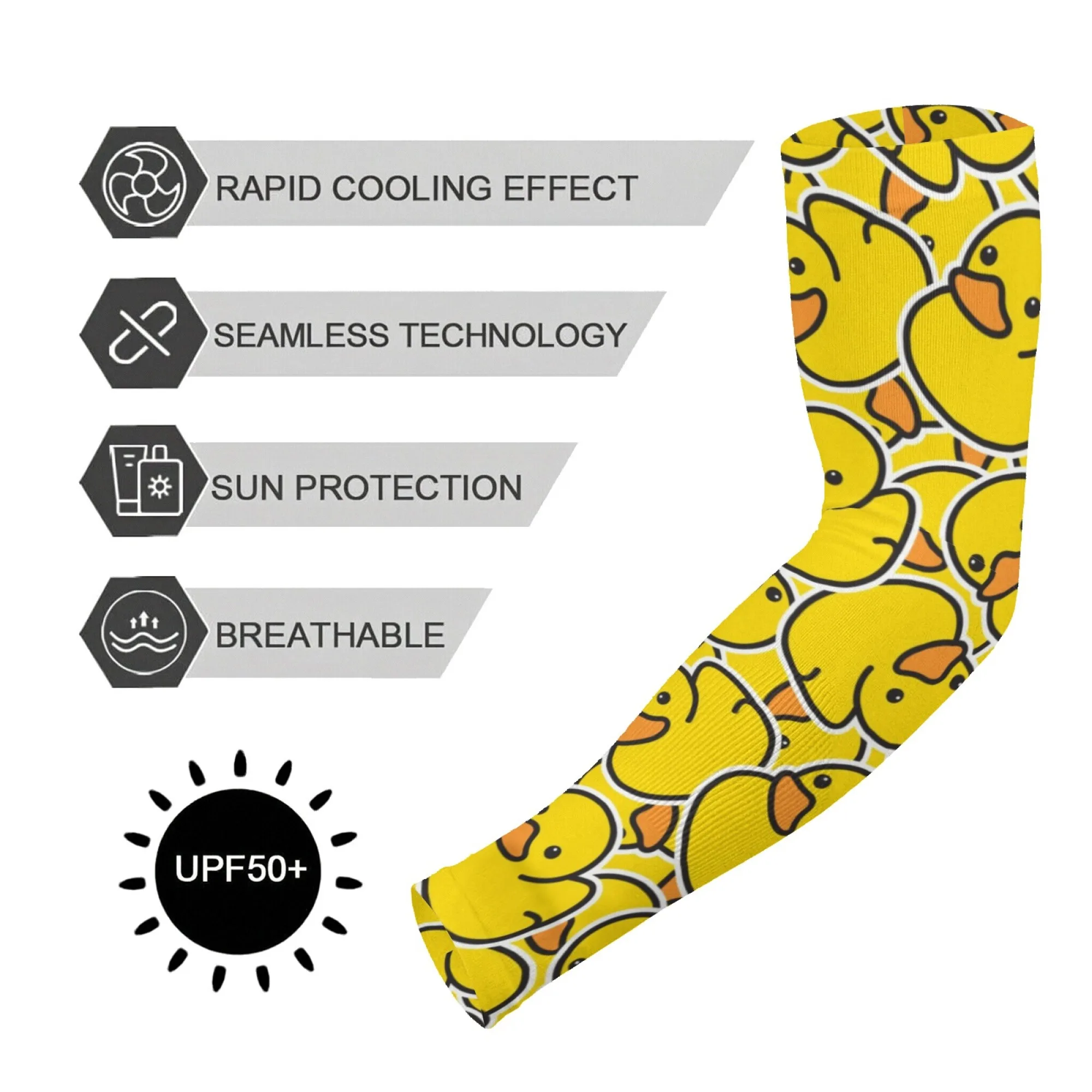New Yellow Rubber Duck Sunscreen Arm Sleeve Outdoor Sports Running Rock Climbing Cycling Ice Sleeve Gardening Fishing Sleeves