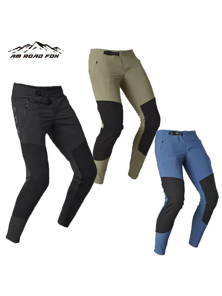 New AM ROAD FOX Motocross Downhill Pants Cool MTB Polyester MX DH ATV XC BMX Off-Road Dirt Bike Motorcycle Trousers