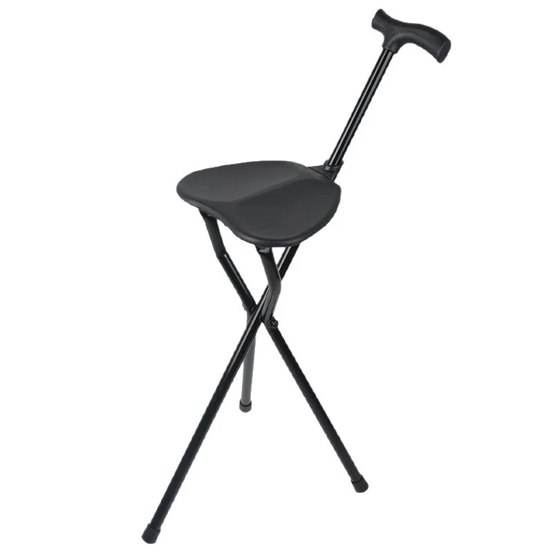

Elderly three-legged cane stool, foldable aluminum alloy cane stool portable
