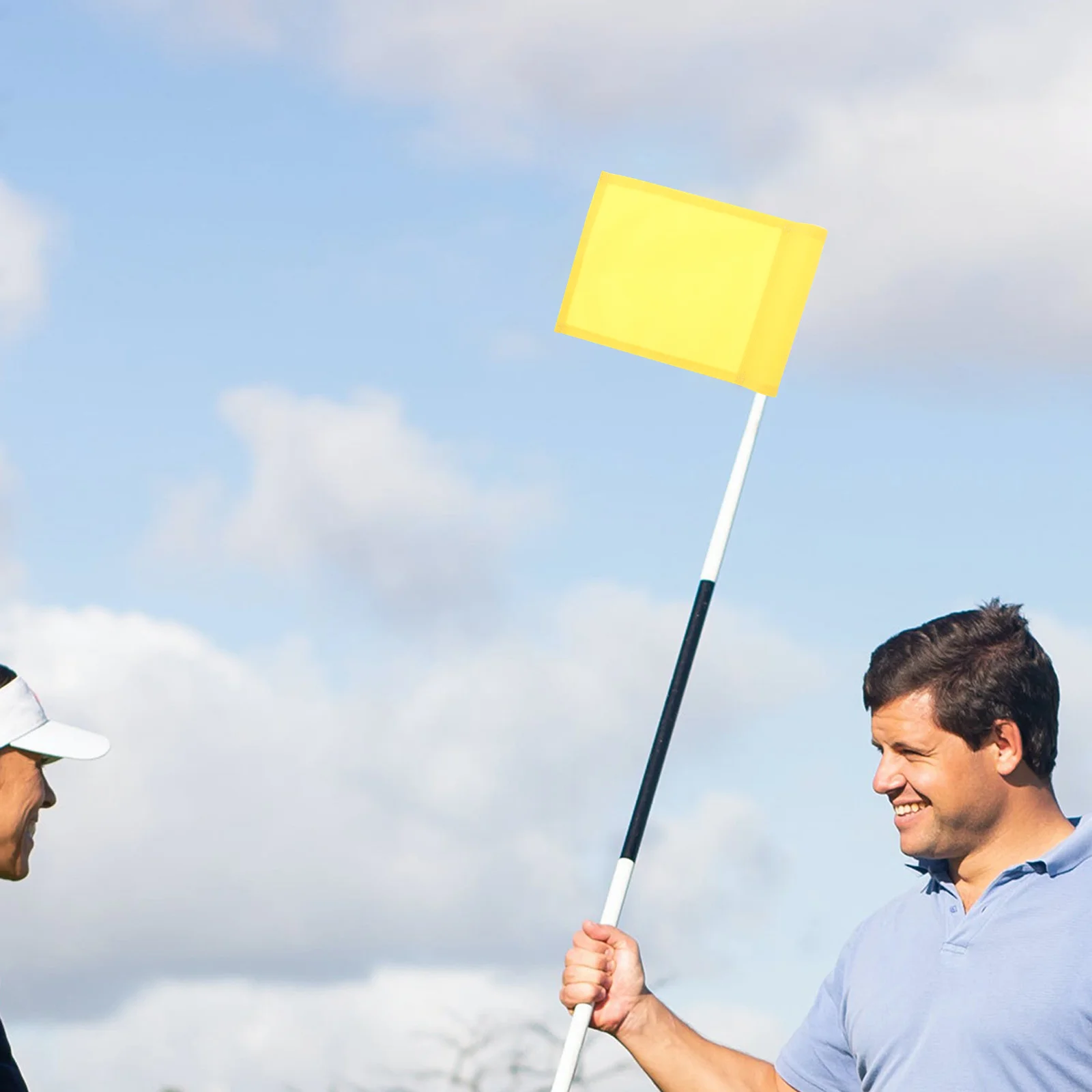 

Pin For Putting Green Durable Nylon Quick Setup Portable Practice Flag Enhanced Visibility Training Aid Yellow Safety Flag Golf