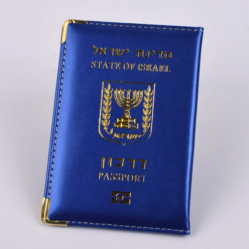 ใหม่ปกหนังสือเดินทางเวลาท่องเที่ยว Israel เคสสำหรับหนังสือเดินทางหนัง PU นิ่มสีชมพูสำหรับผู้หญิงเปิดจากด้านซ้าย