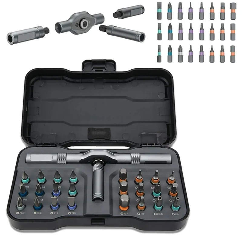 24 in 1 Magnetic Screwdriver Set  DIY Ratchet Mini Screwdriver Set  Removable self-assembly Precision Screwdriver kit Magnetic